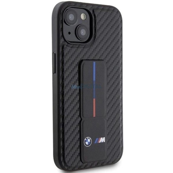 BMW Grip Stand Smooth & Carbon tok iPhone 15 - fekete