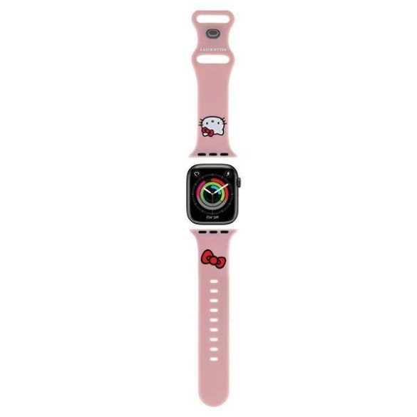 Hello Kitty szilikon szíj Apple Watch 42/44/45/49mm - rózsaszín