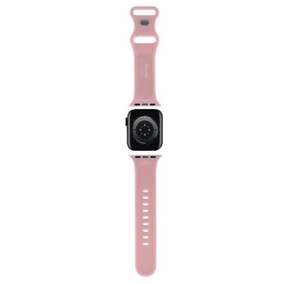 Hello Kitty szilikon szíj Apple Watch 42/44/45/49mm - rózsaszín