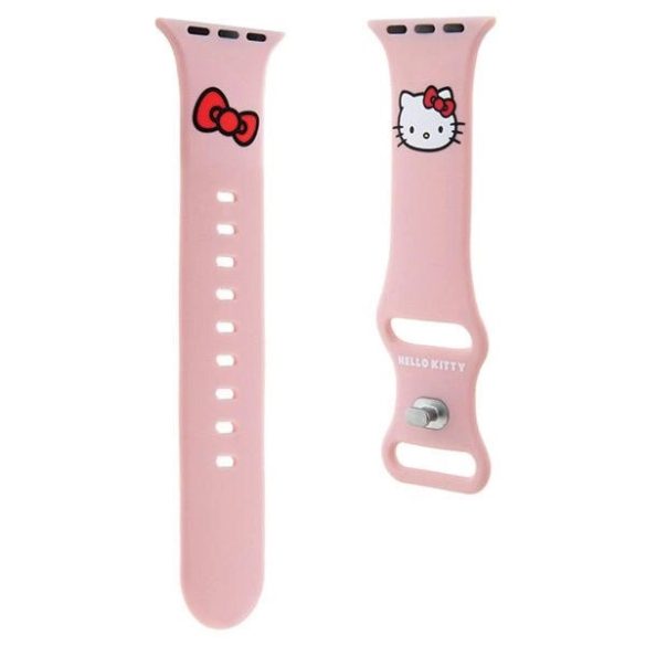 Hello Kitty szilikon szíj Apple Watch 42/44/45/49mm - rózsaszín