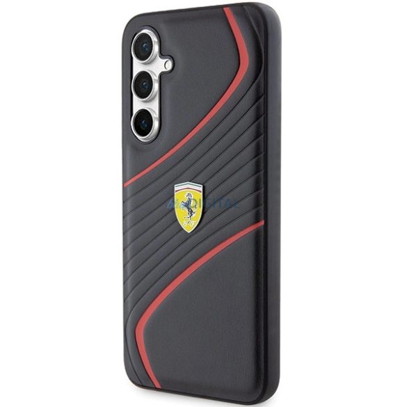Ferrari Twist fém logós tok Samsung Galaxy S23 FE - fekete