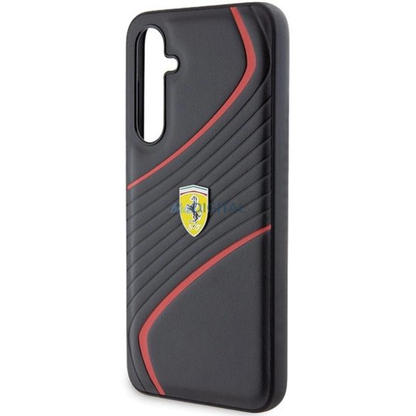 Ferrari Twist fém logós tok Samsung Galaxy S23 FE - fekete