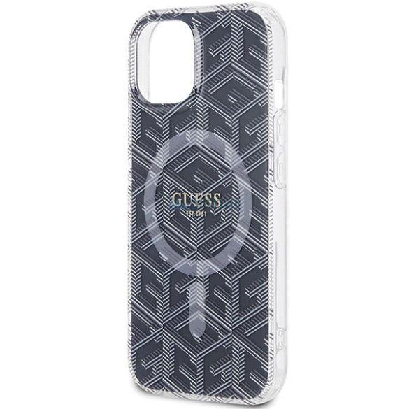 Guess IML GCube MagSafe tok iPhone 15 Plus / 14 Plus - fekete