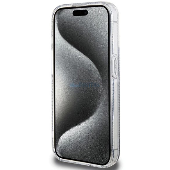 Guess IML GCube MagSafe tok iPhone 15 Pro Max készülékhez - fekete