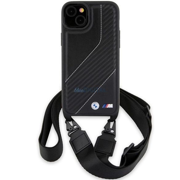 BMW M Edition Carbon Stripe & Strap tok iPhone 15/14/13 - fekete