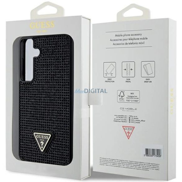 Guess Rhinestone Triangle tok Samsung Galaxy S24 Plus - fekete