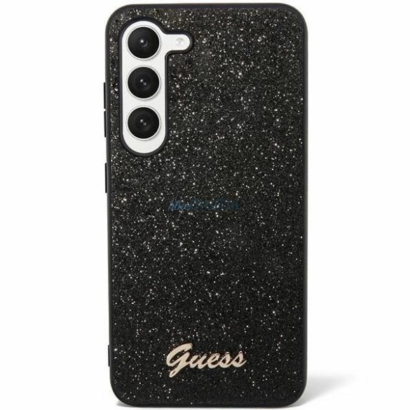 Guess Glitter Script tok Samsung Galaxy S24+ - fekete