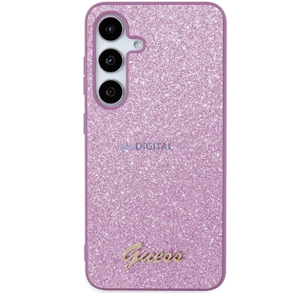 Guess Glitter Script tok Samsung Galaxy S24 Plus - lila