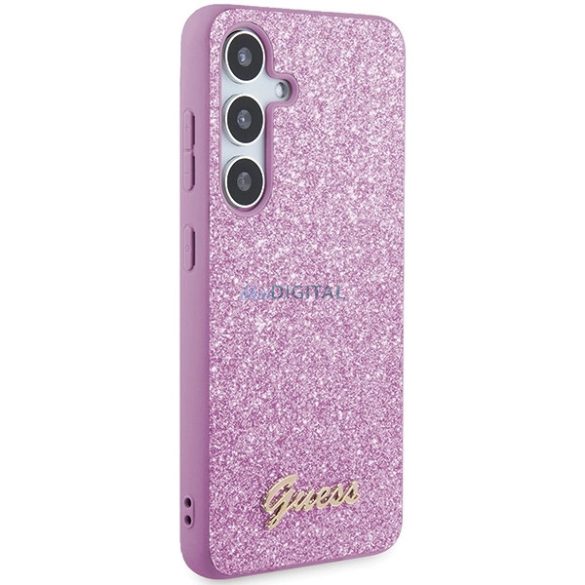 Guess Glitter Script tok Samsung Galaxy S24 Plus - lila