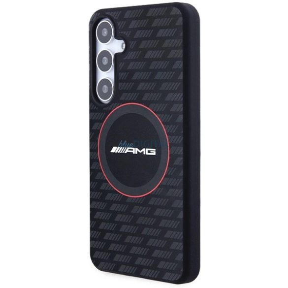 AMG Silicone Carbon Pattern MagSafe kompatibilis tok Samsung Galaxy S24 - fekete