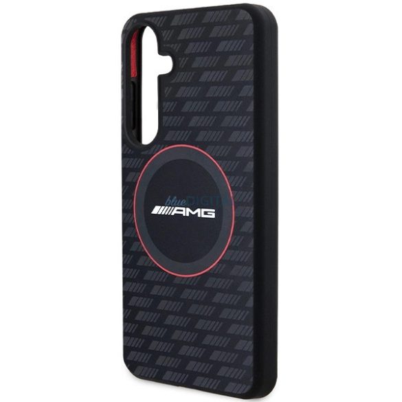 AMG Silicone Carbon Pattern MagSafe kompatibilis tok Samsung Galaxy S24+ - fekete