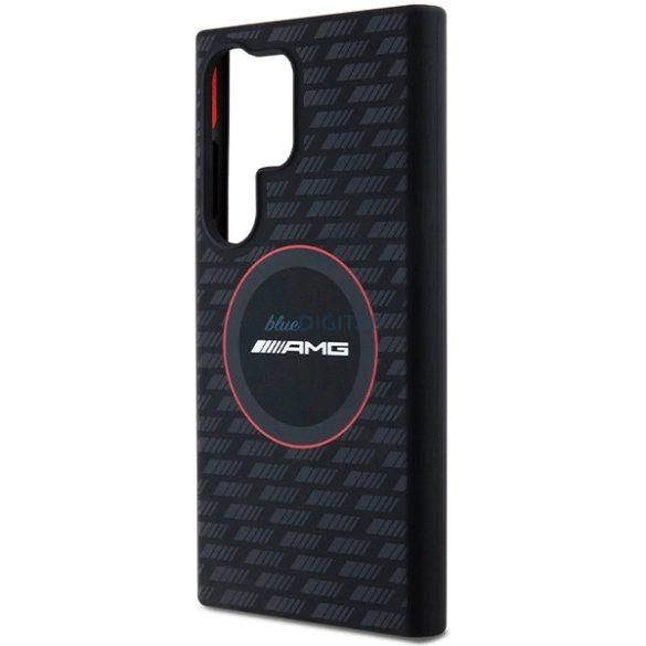 AMG Silicone Carbon Pattern MagSafe kompatibilis tok Samsung Galaxy S24 Ultra - fekete