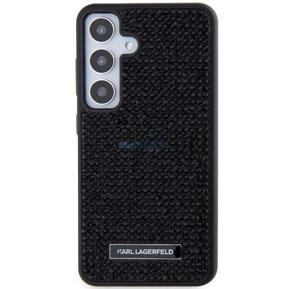 Karl Lagerfeld Rhinestone Metal Logo tok Samsung Galaxy S24 - fekete
