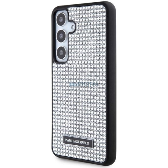 Karl Lagerfeld Rhinestone Metal Logo tok Samsung Galaxy S24 - ezüst színű