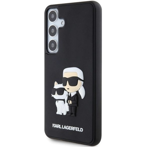 Karl Lagerfeld 3D Rubber Karl&Choupette tok Samsung Galaxy S24 Plus - fekete