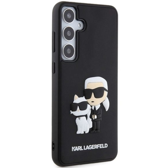 Karl Lagerfeld 3D Rubber Karl&Choupette tok Samsung Galaxy S24 Plus - fekete