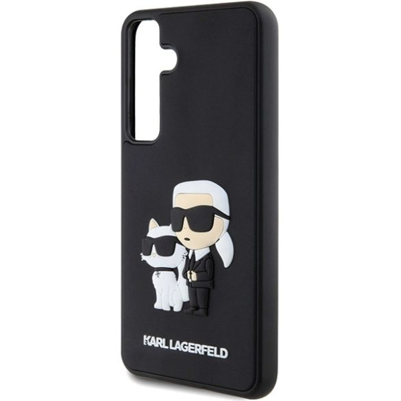 Karl Lagerfeld 3D Rubber Karl&Choupette tok Samsung Galaxy S24 Plus - fekete