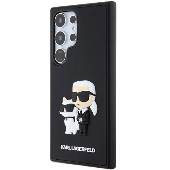 Karl Lagerfeld 3D Rubber Karl&Choupette tok Samsung Galaxy S24 Ultra - fekete