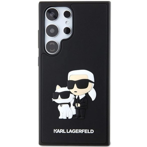 Karl Lagerfeld 3D Rubber Karl&Choupette tok Samsung Galaxy S24 Ultra - fekete