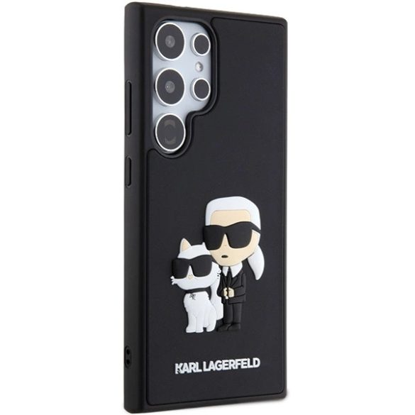 Karl Lagerfeld 3D Rubber Karl&Choupette tok Samsung Galaxy S24 Ultra - fekete