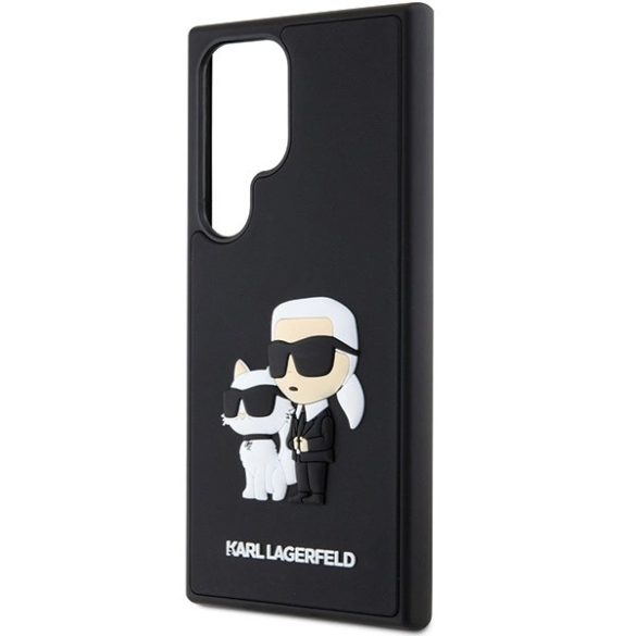 Karl Lagerfeld 3D Rubber Karl&Choupette tok Samsung Galaxy S24 Ultra - fekete