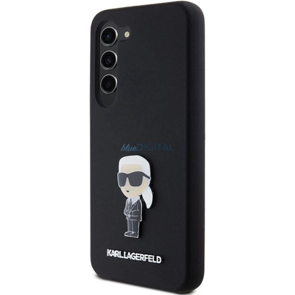 Karl Lagerfeld Silicone Ikonik Metal Pin tok Samsung Galaxy S23 Plus - fekete