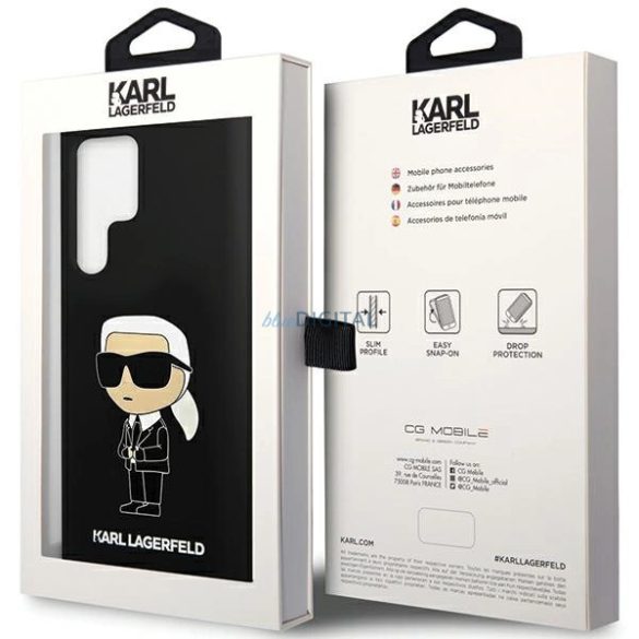 Karl Lagerfeld Silicone Ikonik tok Samsung Galaxy S24 Ultra - fekete