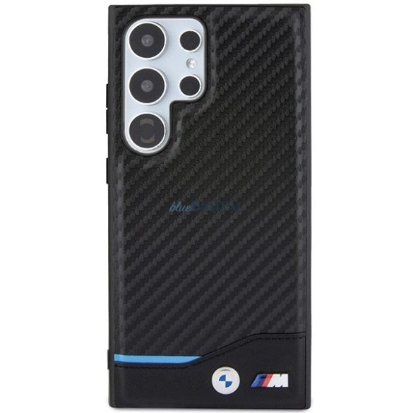 BMW BMHCS24L22NBCK Samsung S24 Ultra S928 fekete bőr Carbon tok