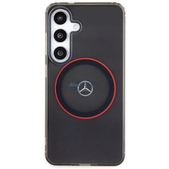 Mercedes Double Layer W Red MagSafe kompatibilis tok Samsung Galaxy S24 - fekete