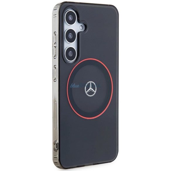 Mercedes Double Layer W Red MagSafe kompatibilis tok Samsung Galaxy S24 - fekete