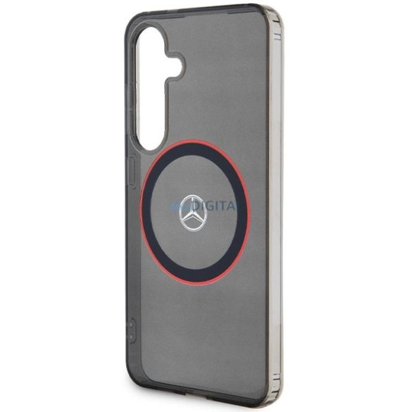 Mercedes Double Layer W Red MagSafe kompatibilis tok Samsung Galaxy S24 - fekete