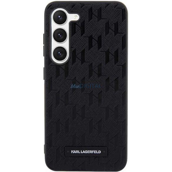 Karl Lagerfeld Saffiano Mono Metal Logo tok Samsung Galaxy S24 Plus - fekete