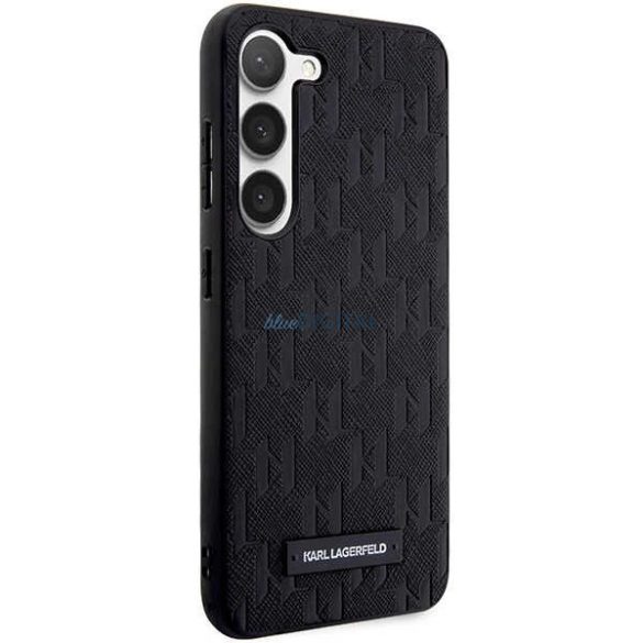 Karl Lagerfeld Saffiano Mono Metal Logo tok Samsung Galaxy S24 Plus - fekete