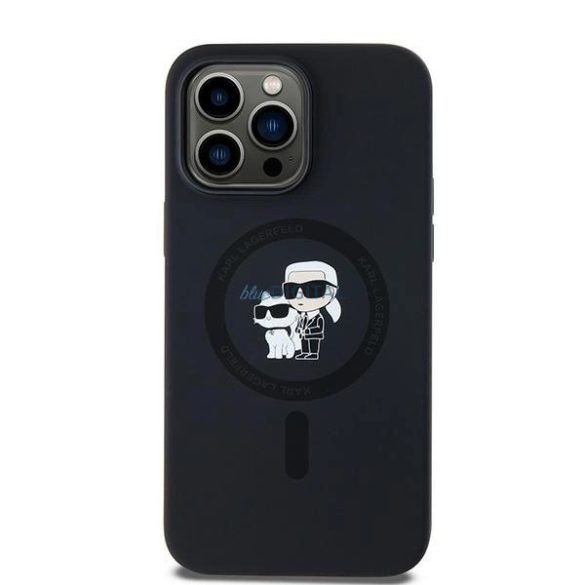 Karl Lagerfeld Silicone Karl&Choupette MagSafe-kompatibilis tok iPhone 14 Pro - fekete