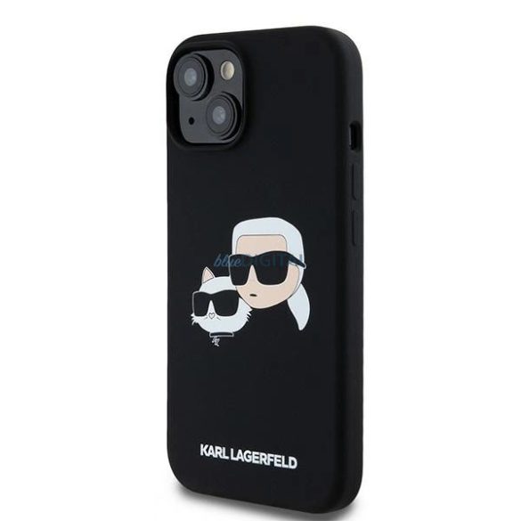 Karl Lagerfeld Silicone Karl&Choupette MagSafe-kompatibilis tok iPhone 15 - fekete