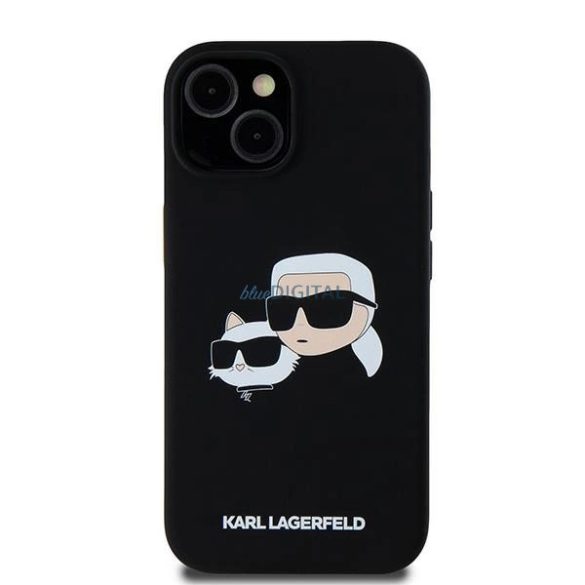 Karl Lagerfeld Silicone Karl&Choupette MagSafe-kompatibilis tok iPhone 15 - fekete