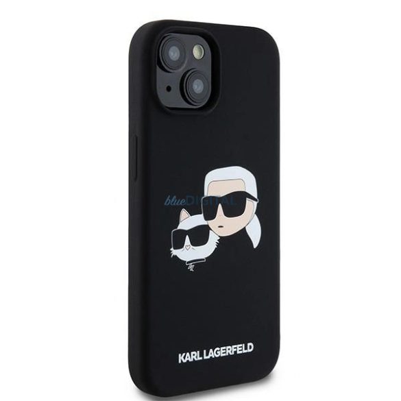 Karl Lagerfeld Silicone Karl&Choupette MagSafe-kompatibilis tok iPhone 15 - fekete