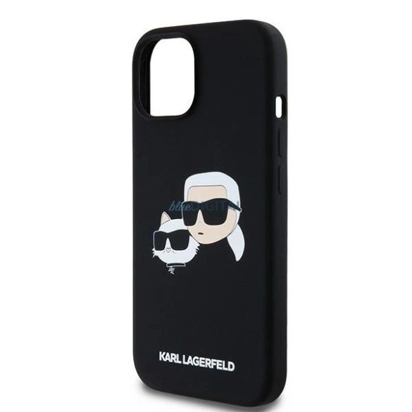 Karl Lagerfeld Silicone Karl&Choupette MagSafe-kompatibilis tok iPhone 15 - fekete