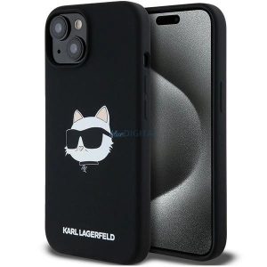 Karl Lagerfeld Silicone Choupette Head MagSafe-kompatibilis tok iPhone 15 Plus / 14 Plus - fekete