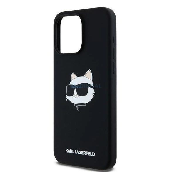 Karl Lagerfeld Silicone Choupette Head MagSafe-kompatibilis tok iPhone 15 Pro - fekete