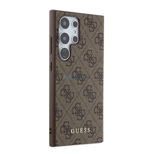 Guess 4G Metal Gold Logo tok Samsung Galaxy S24 Ultra - barna