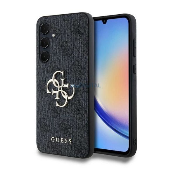 Guess 4G Big Metal Logo tok Samsung Galaxy A35 - fekete