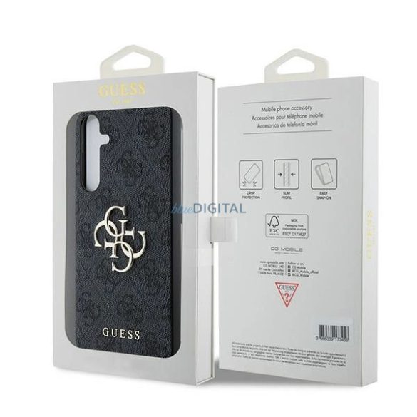 Guess 4G Big Metal Logo tok Samsung Galaxy A35 - fekete