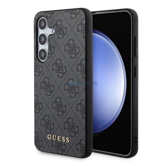 Guess 4G Metal Gold Logo tok Samsung Galaxy A35 - fekete