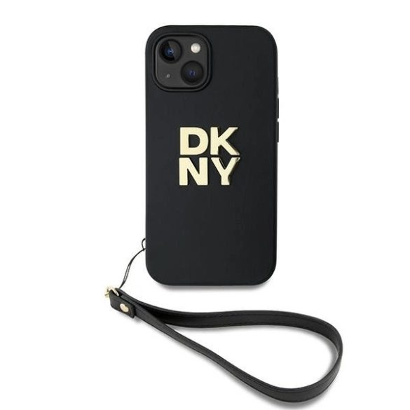 DKNY Wrist Strap Stock Logo tok iPhone 14 / 15 / 13 - fekete