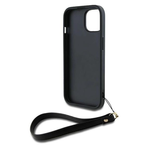 DKNY Wrist Strap Stock Logo tok iPhone 14 / 15 / 13 - fekete