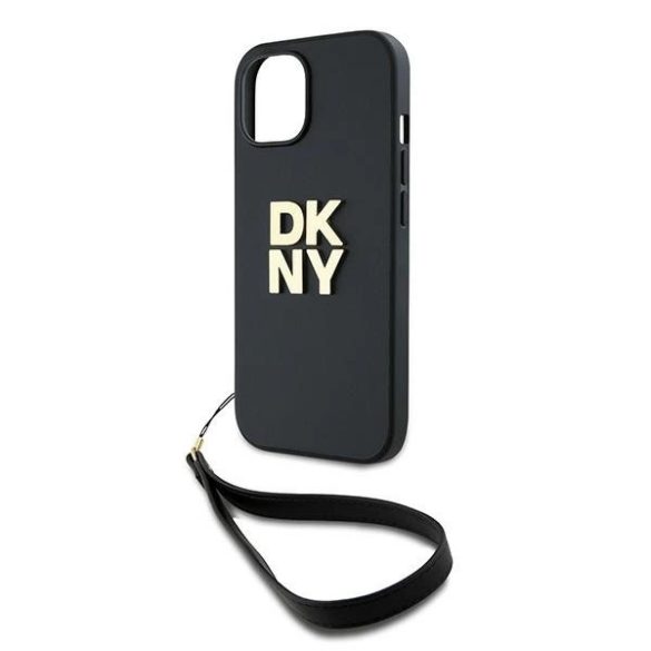 DKNY Wrist Strap Stock Logo tok iPhone 14 / 15 / 13 - fekete