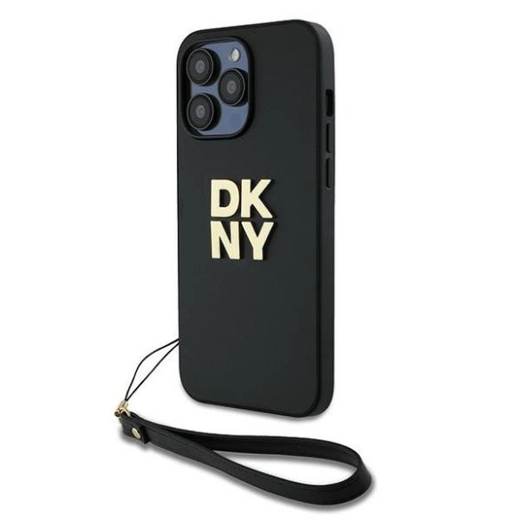 DKNY Wrist Strap Stock Logo tok iPhone 14 Pro - fekete