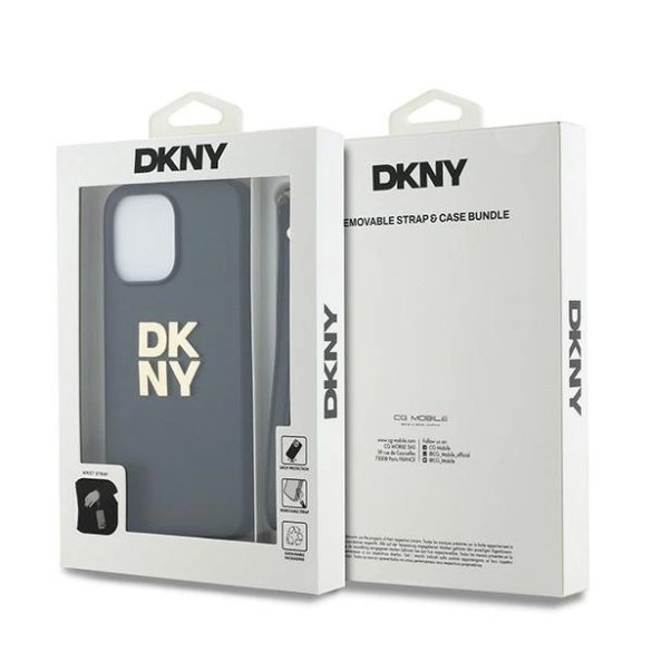 DKNY Wrist Strap Stock Logo tok iPhone 14 Pro - fekete