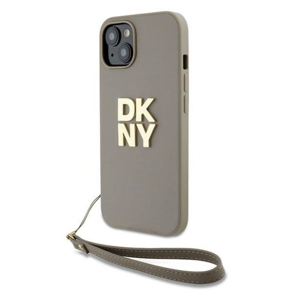 DKNY Wrist Strap Stock Logo tok iPhone 15 / 14 / 13 - bézs